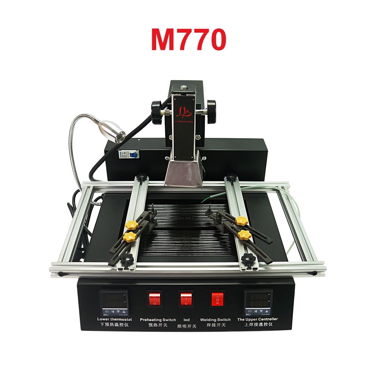 Infrared Bga Rework Station - 経済的なアップグレード版IR BGAモデルLY M770 BGA赤外線リワークステーション220V 2ゾーン手動操作ボールはんだ付けチップ修理