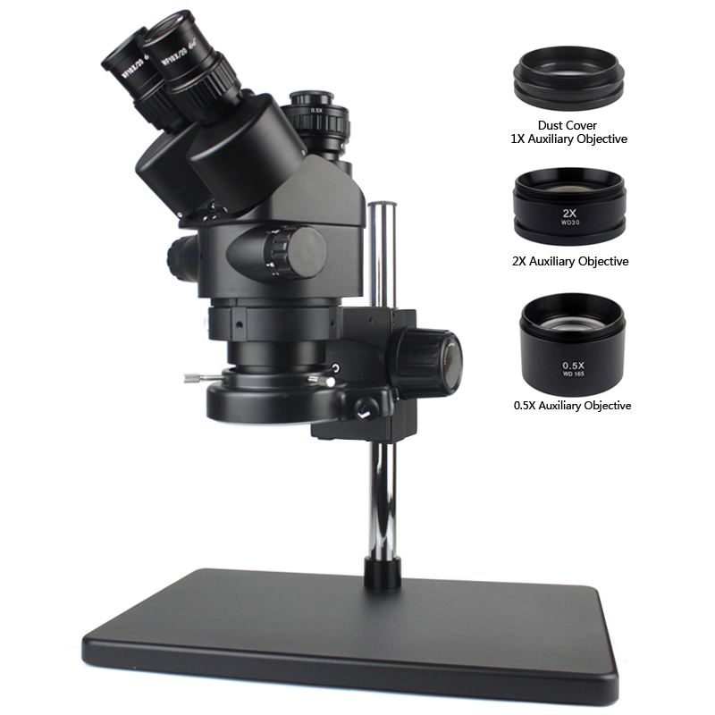 3.5X-90X シムルフォカ三眼実体顕微鏡、56 LED  - Trinocular Stereo Microscope 7X-45X のレビューと価格